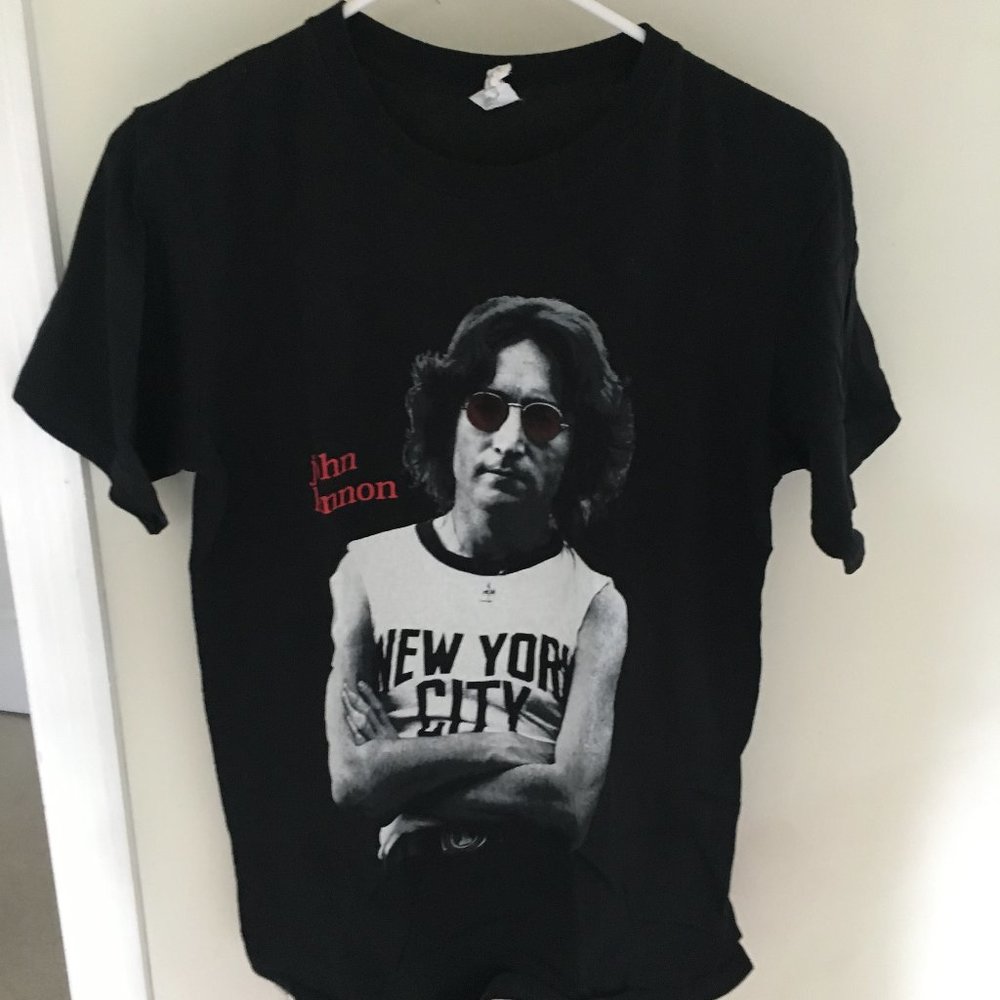 John Lennon Black T Shirt